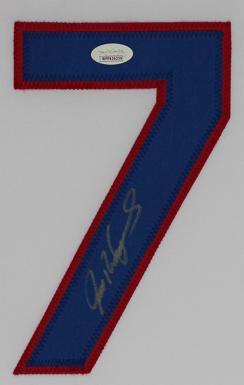 Ivan Pudge Rodriguez Autographed and Framed Texas Rangers Jersey