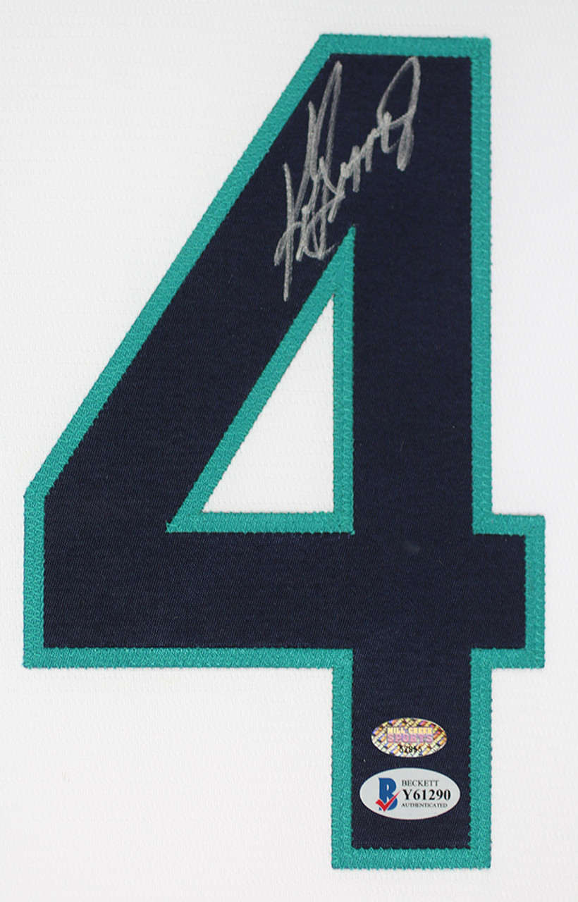 Ken Griffey Jr Autographed and Framed White Mariners Jersey Beckett COA