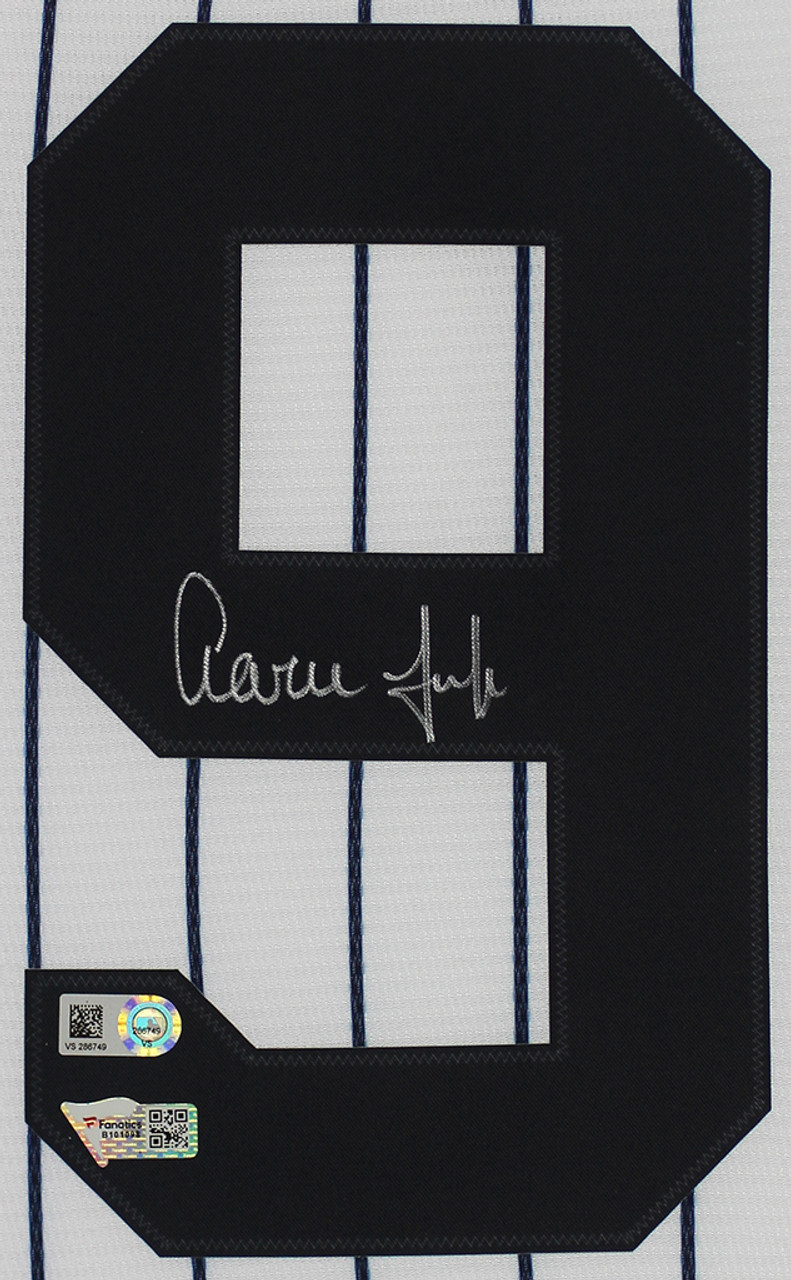 Aaron Judge New York Yankees Autographed Deluxe Framed White Nike Authentic Jersey