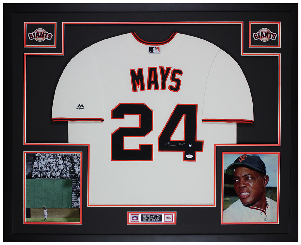 Willie Mays Autographed and Framed San Francisco Giants Jersey