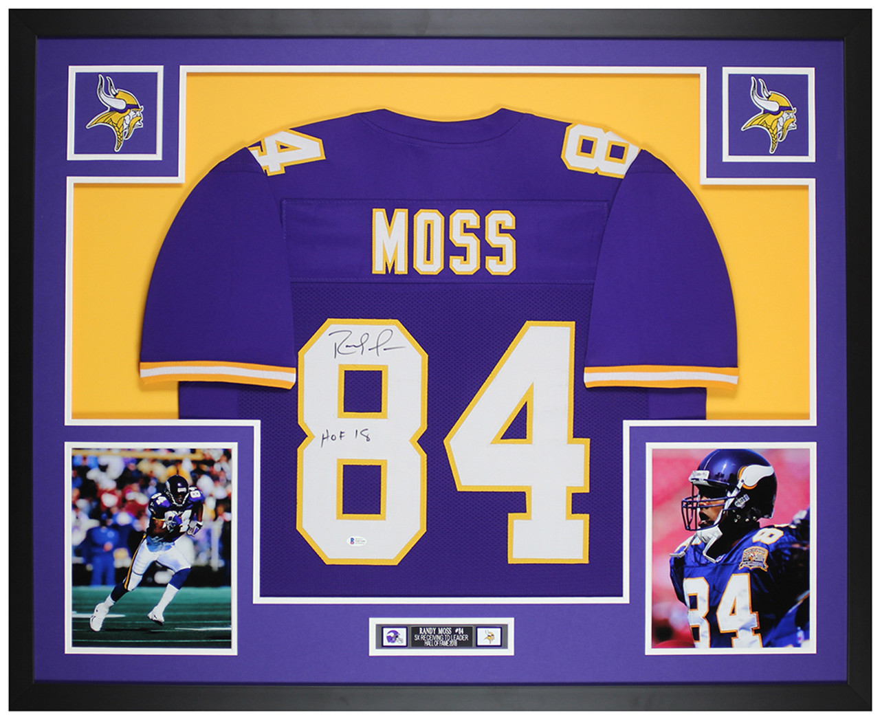 Randy Moss Autographed and Framed Minnesota Vikings Jersey