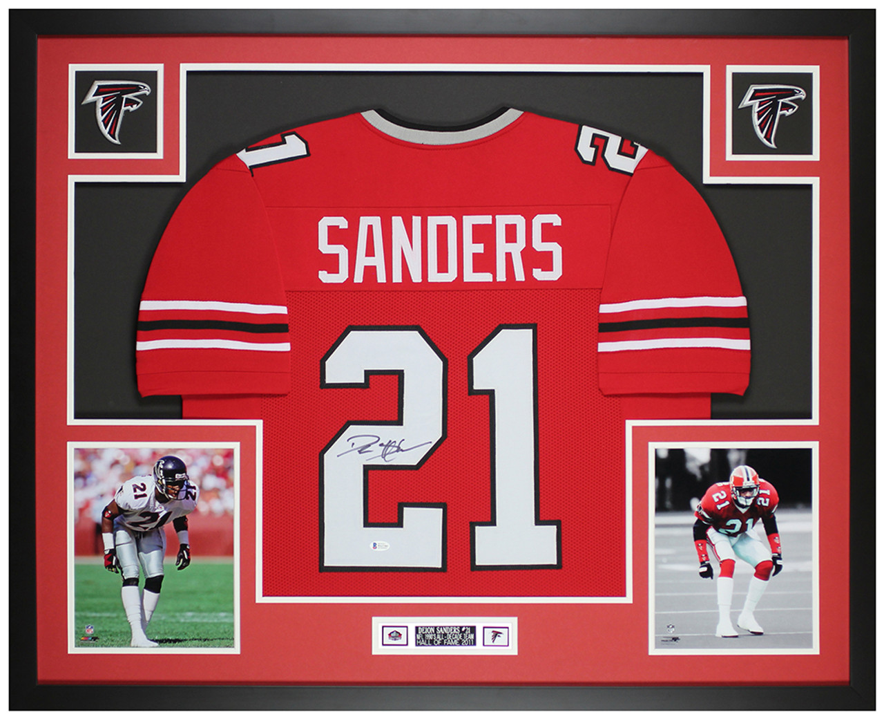 Deion sanders hot sale red falcons jersey