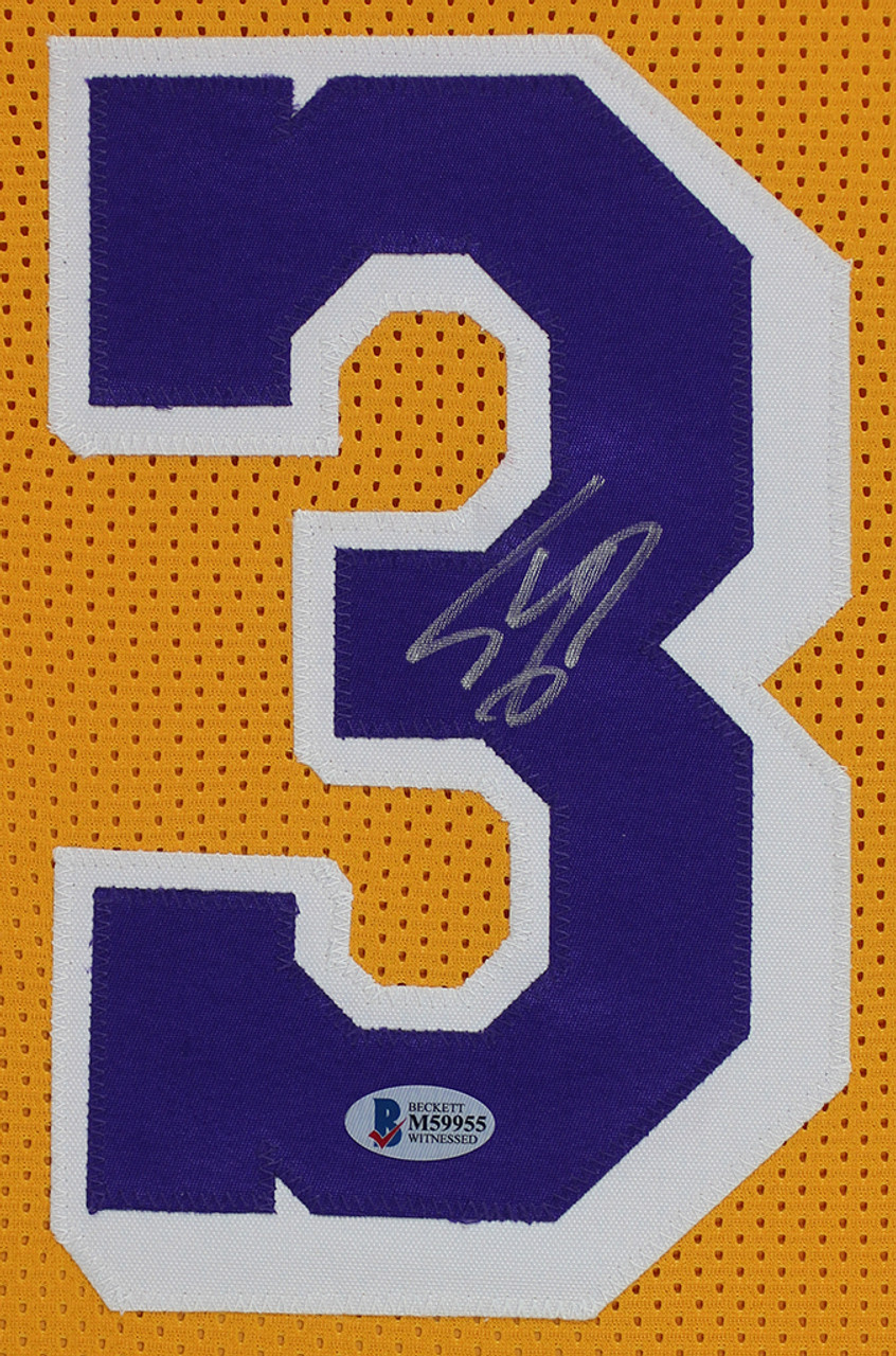 Shaq Signed Autograph Lakers Jersey Dual Color Purple Yellow