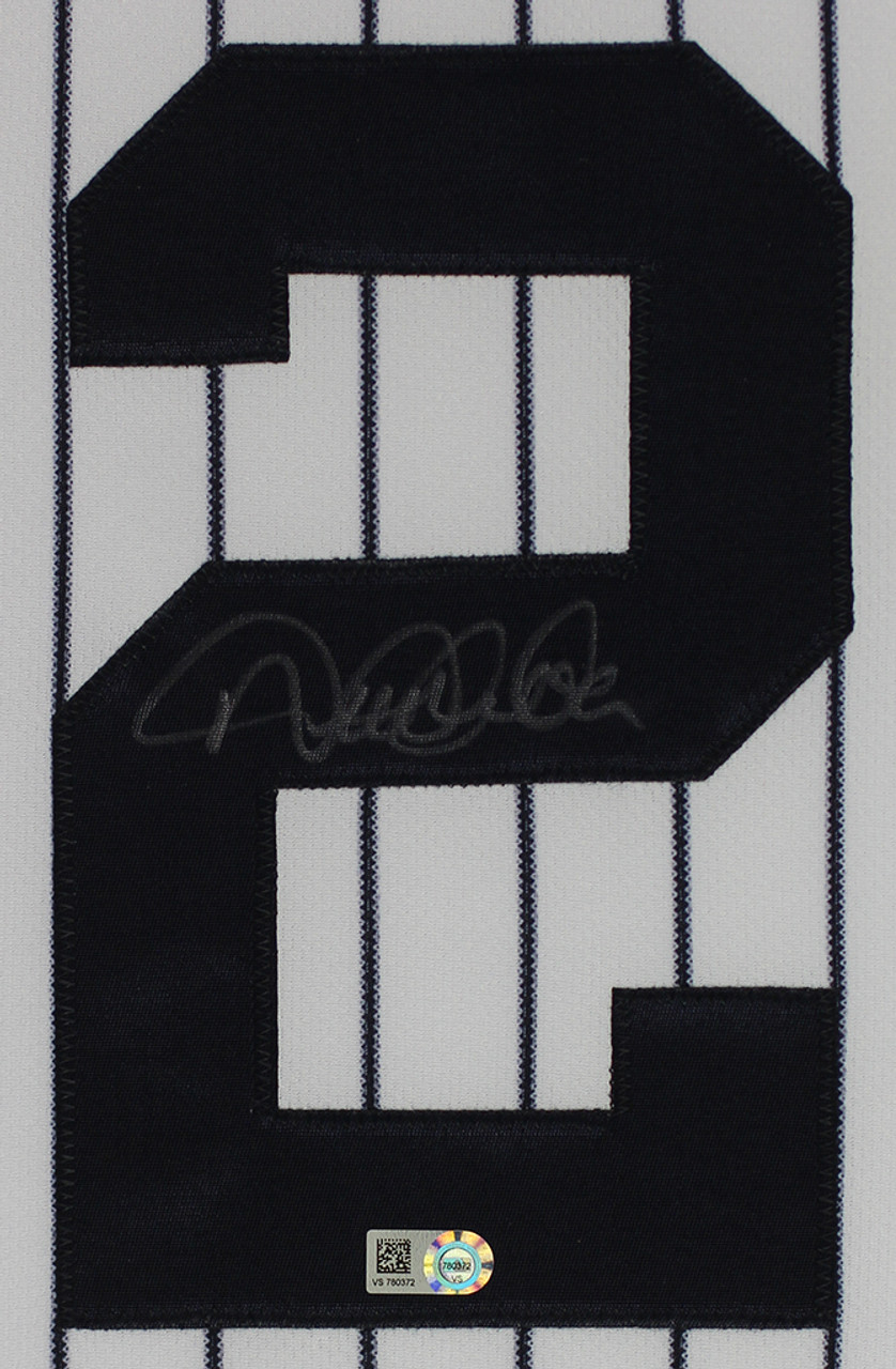 Derek Jeter Autographed and Framed Pinstriped Yankees Jersey