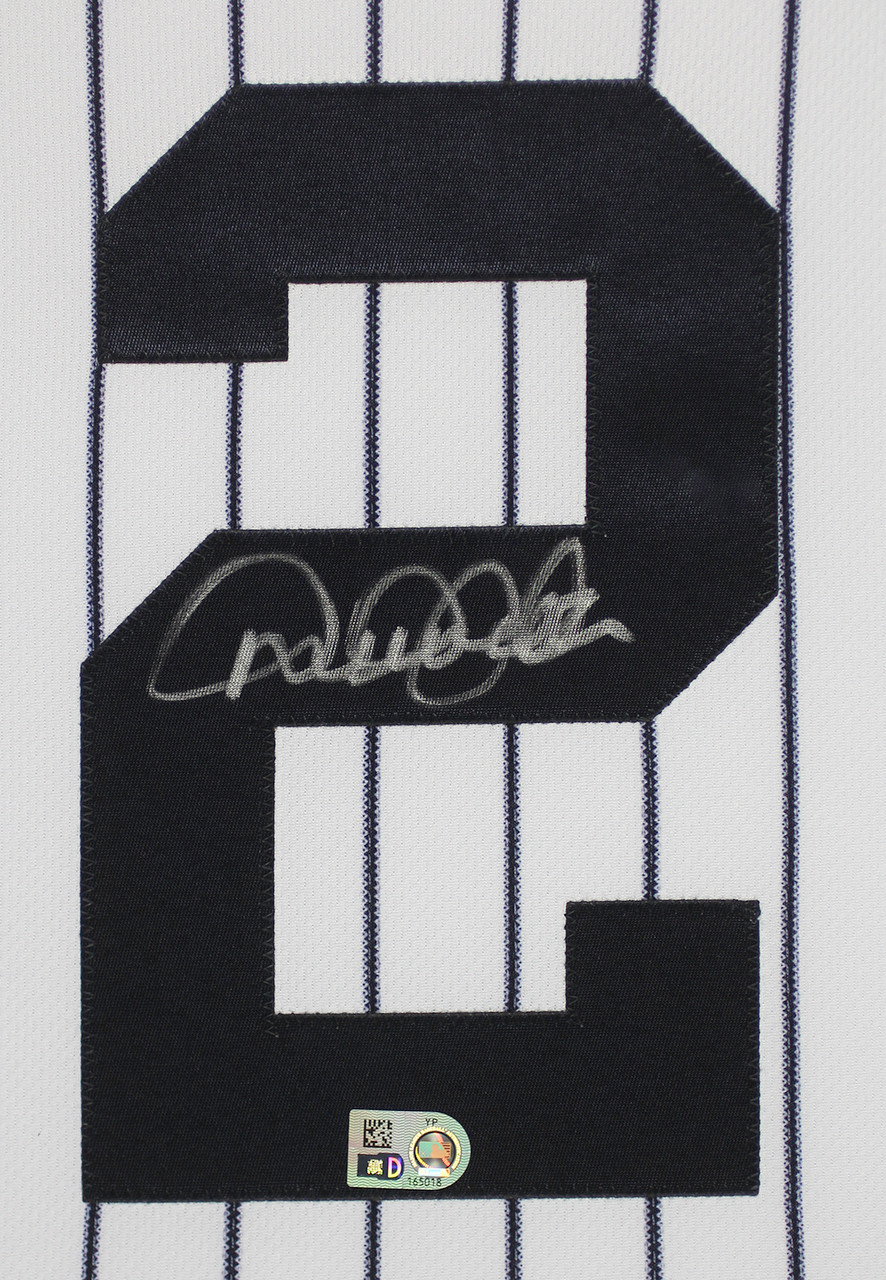 Derek Jeter Autographed and Framed New York Yankees Jersey