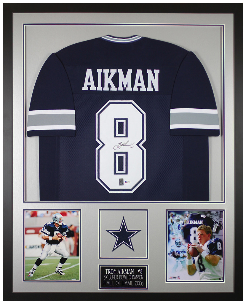 Troy Aikman Autographed and Framed Dallas Cowboys Jersey
