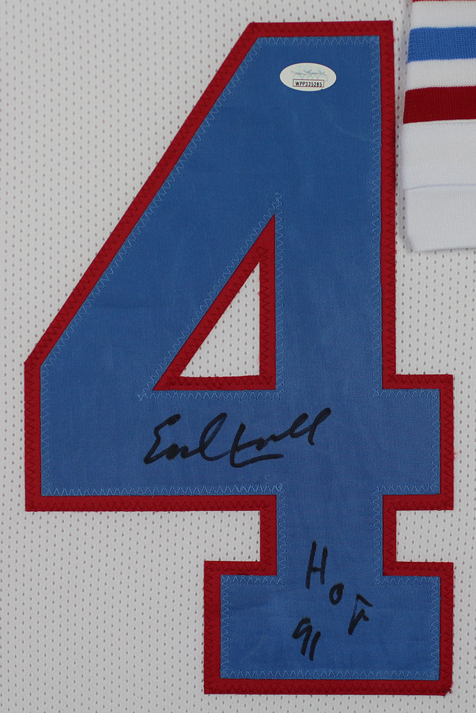 Earl Campbell Autographed and Framed Houston Oilers Jersey