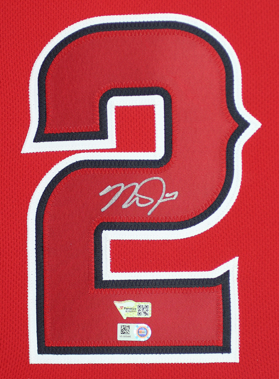 Mike Trout Autographed and Framed Red Angels Jersey