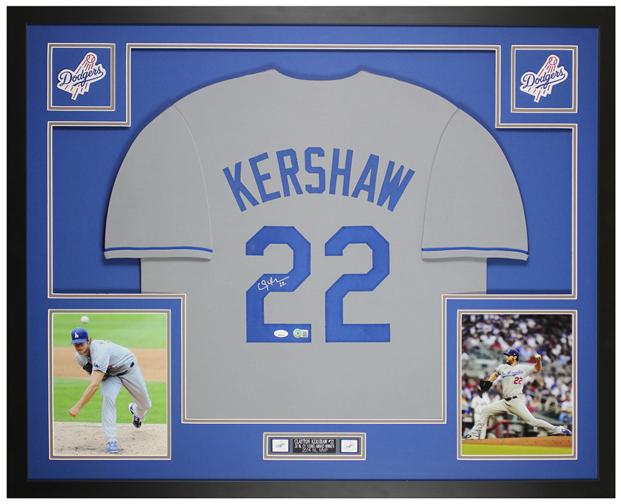 Clayton Kershaw Autographed Los Angeles Dodgers Jersey Framed