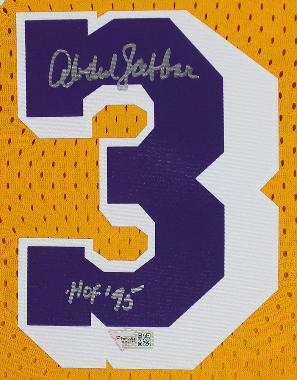 Kareem Abdul-Jabbar Autographed and Framed Yellow Lakers Jersey Fanatics COA