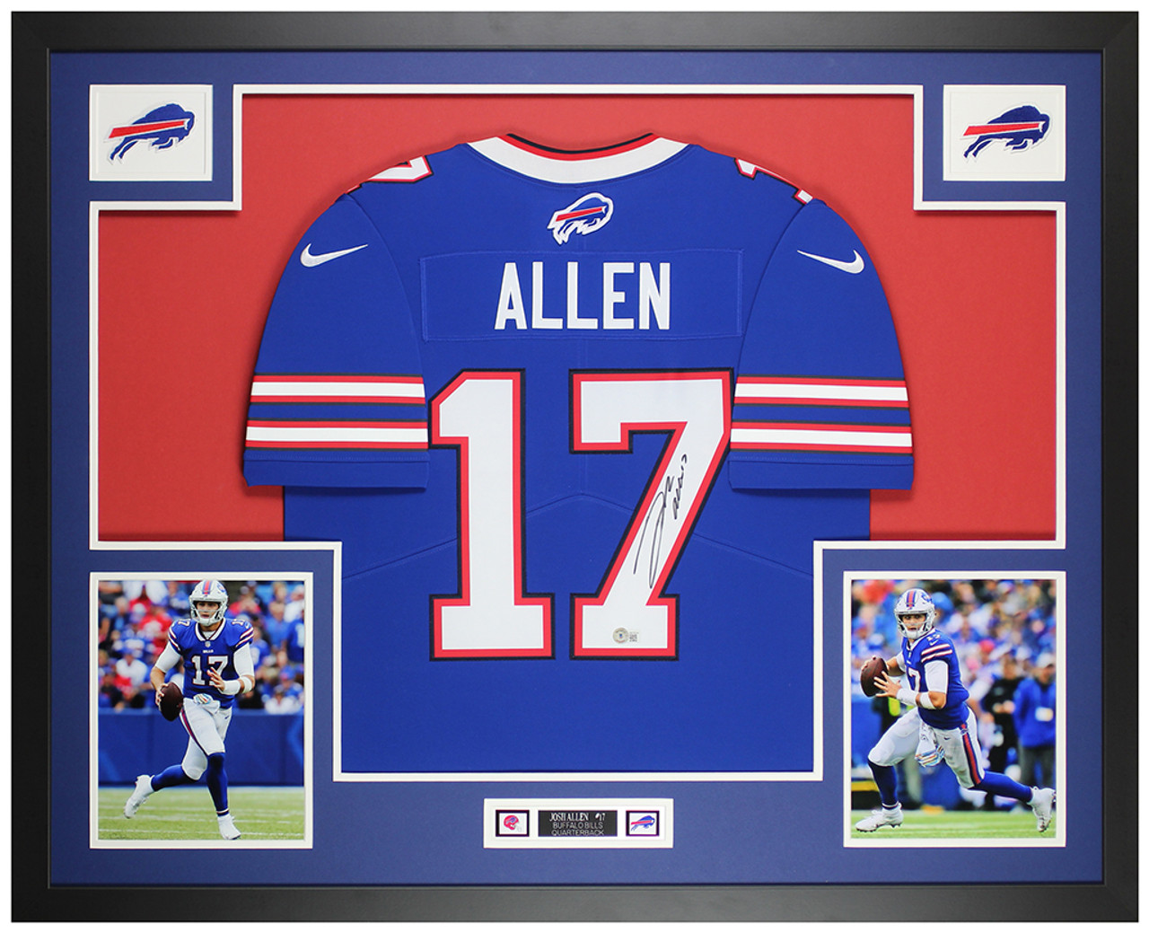 Josh Allen Autographed Signed Pro Style Red Football Jersey Beckett