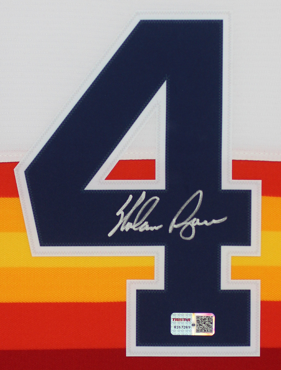 Nolan Ryan Autographed Houston Astros Rainbow Cooperstown Collection Jersey  TRISTAR