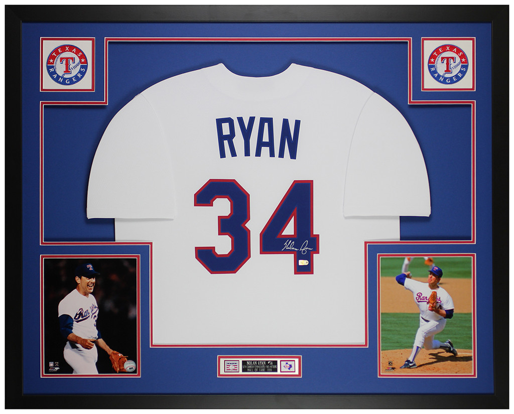 Ryan Ranger Nolan Ryan Autographed and Framed Texas Rangers Jersey