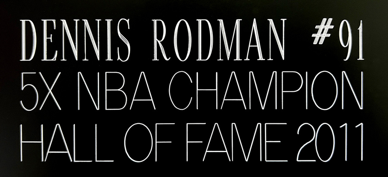  Dennis Rodman Autographed Black Chicago Bulls Jersey -  Beautifully Matted and Framed - Hand Signed By Dennis Rodman and Certified  Authentic by Auto JSA COA - Includes Certificate of Authenticity 