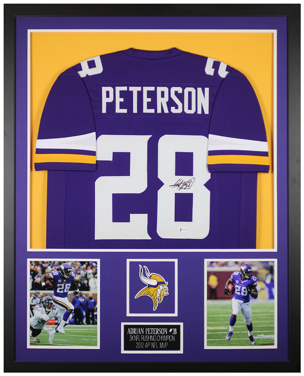 Nike Minnesota Vikings No28 Adrian Peterson Purple Team Color Men's Stitched NFL Elite Autographed Jersey