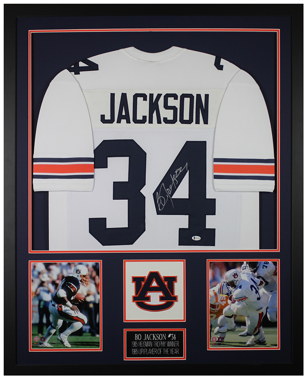 Bo Jackson Autographed and Framed Auburn Jersey