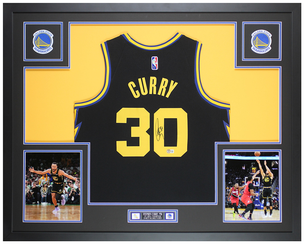 stephen curry framed jersey