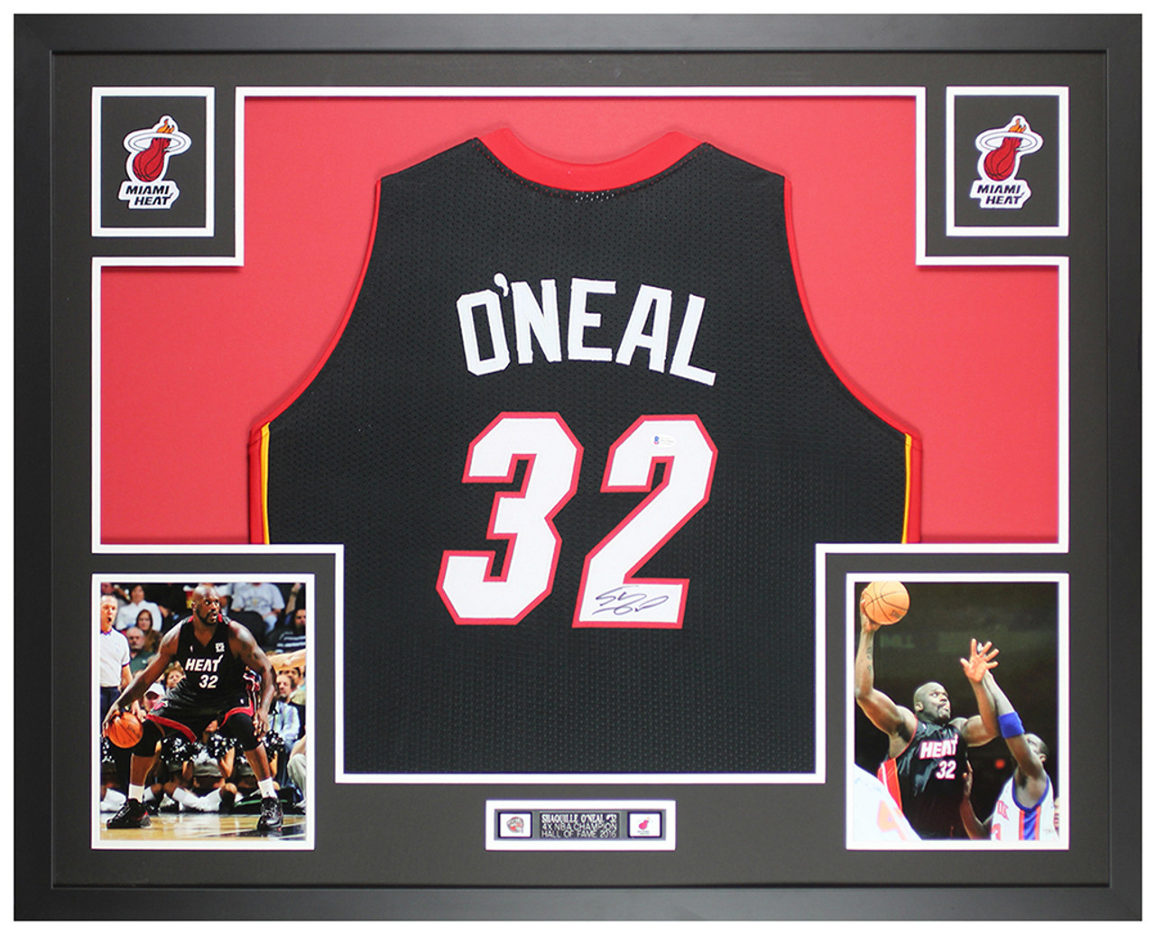 Shaquille O'Neal Autographed and Framed Miami Heat Jersey