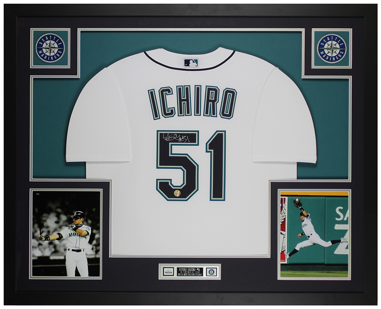 Ichiro Suzuki Autographed and Framed Seattle Mariners Jersey