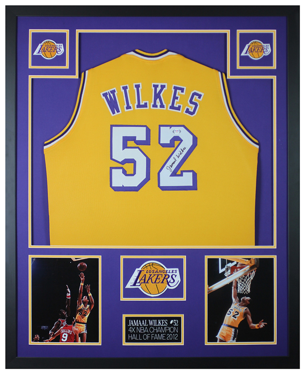 Jamaal Wilkes Autographed and Framed Los Angeles Lakers Jersey