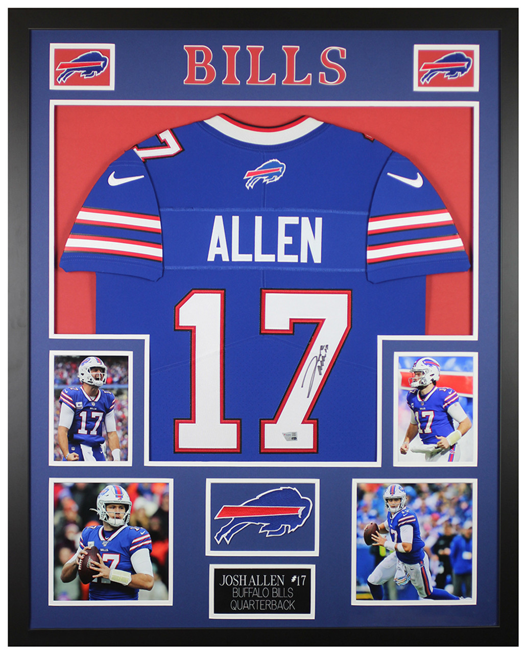 Josh Allen Autographed and Framed Buffalo Bills Jersey