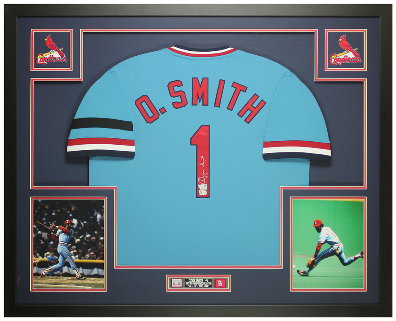 Ozzie Smith St. Louis Cardinals Autographed Red Mitchell & Ness Authentic  Jersey