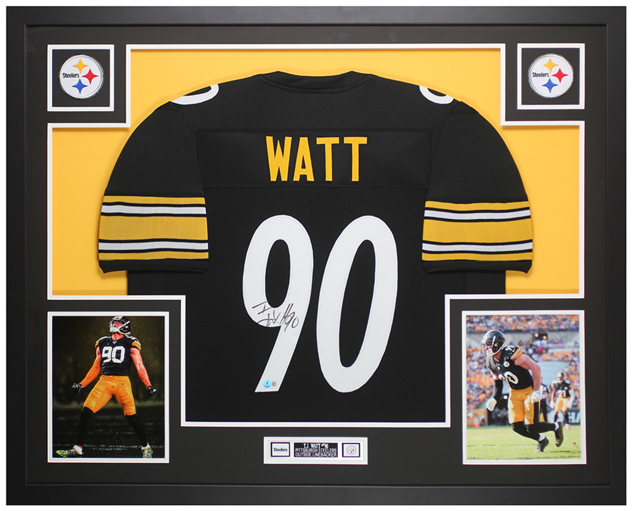 TJ Watt Autographed and Framed Pittsburgh Steelers Jersey