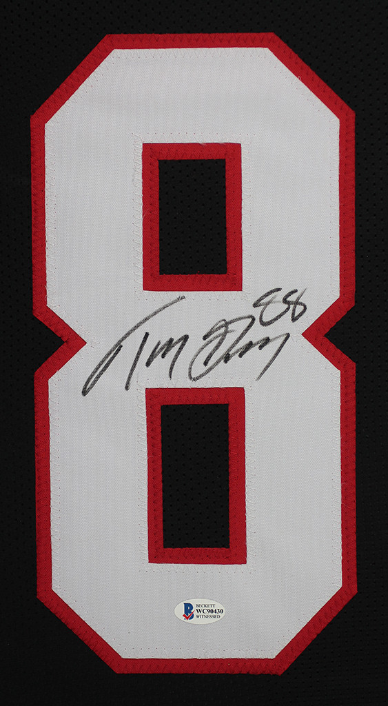 Tony Gonzalez Autographed and Framed Atlanta Falcons Jersey