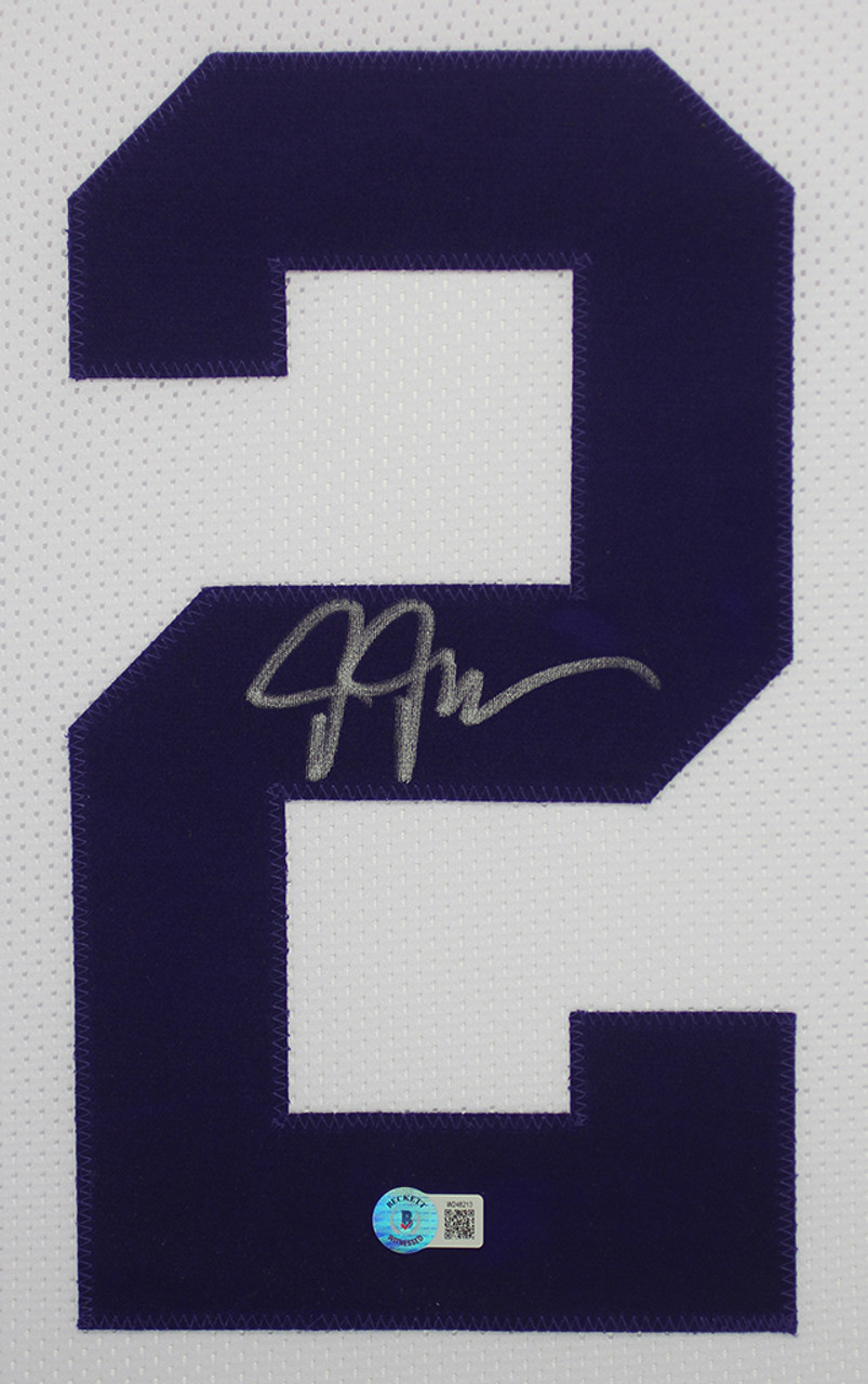 Justin Jefferson Autographed and Framed LSU Tigers Jersey