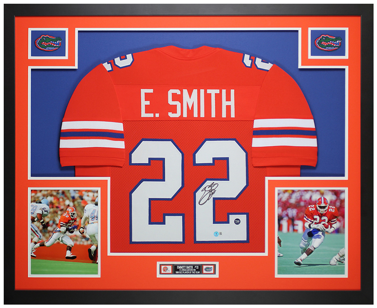 Emmitt Smith Autographed White Pro Style Jersey R2-Beckett W