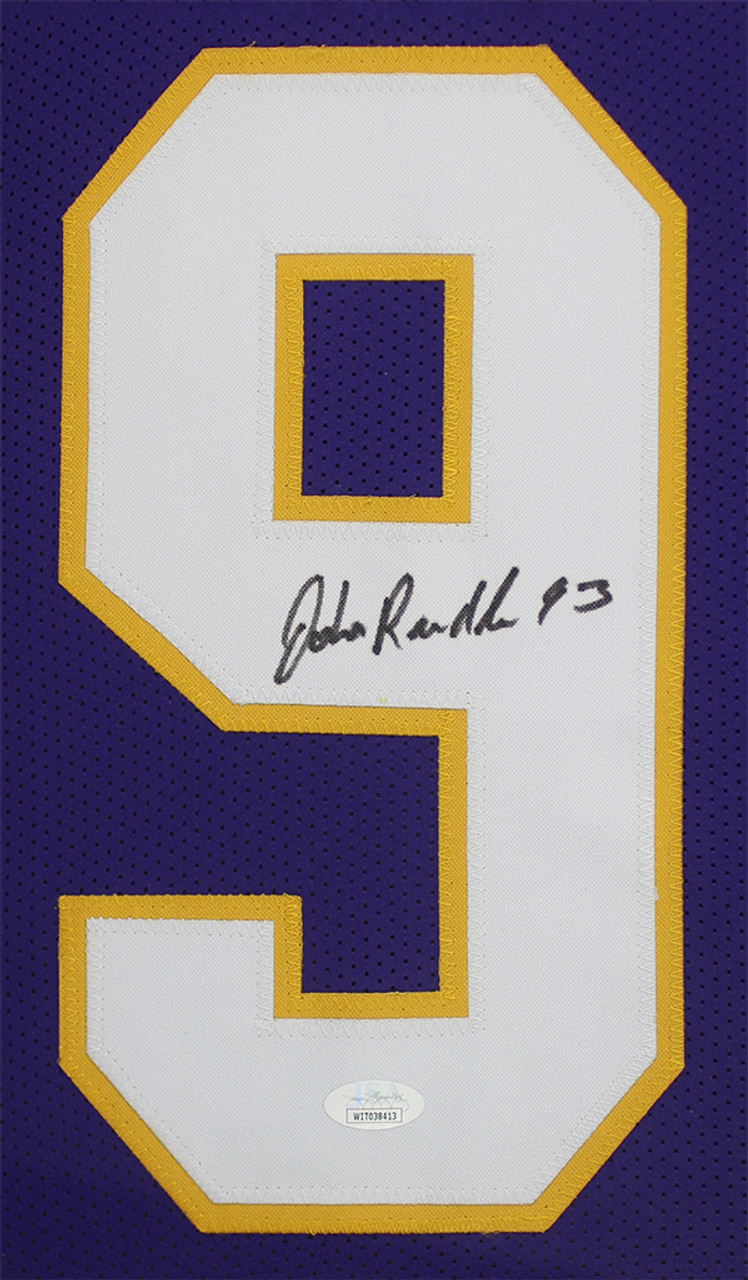 John Randle Autographed and Framed Purple Minnesota Jersey Auto JSA COA