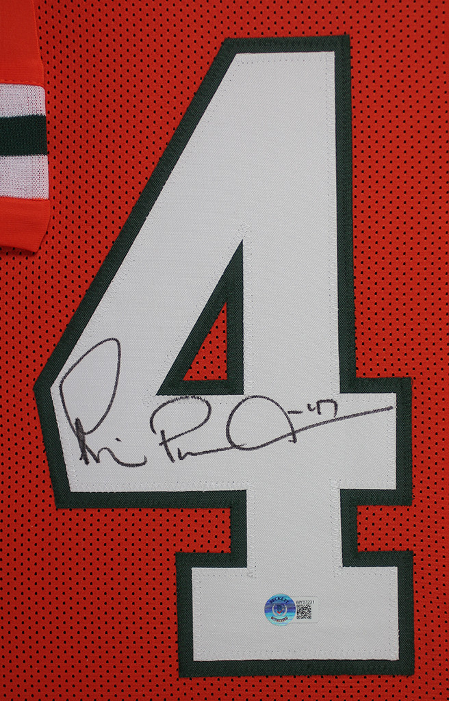 Michael Irvin Autographed and Framed Miami Hurricanes Jersey