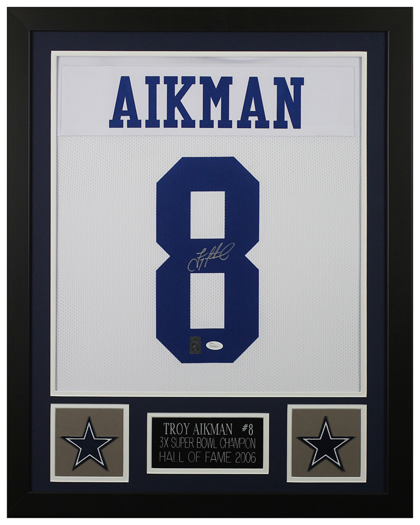 Troy Aikman Autographed and Framed Dallas Cowboys Jersey