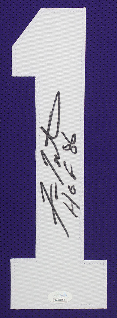 Fran Tarkenton Autographed and Framed Minnesota Vikings Jersey