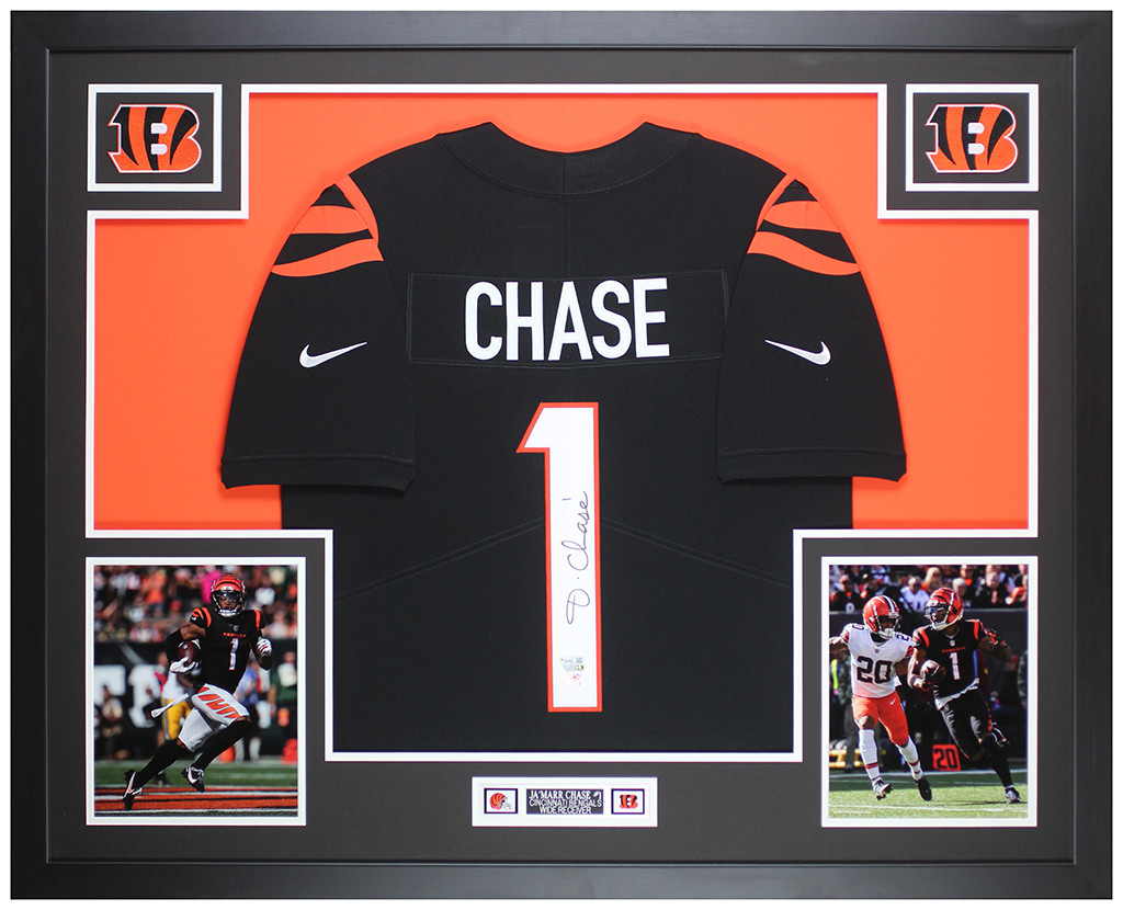 Ja'Marr Chase Autographed and Framed Cincinnati Bengals Jersey