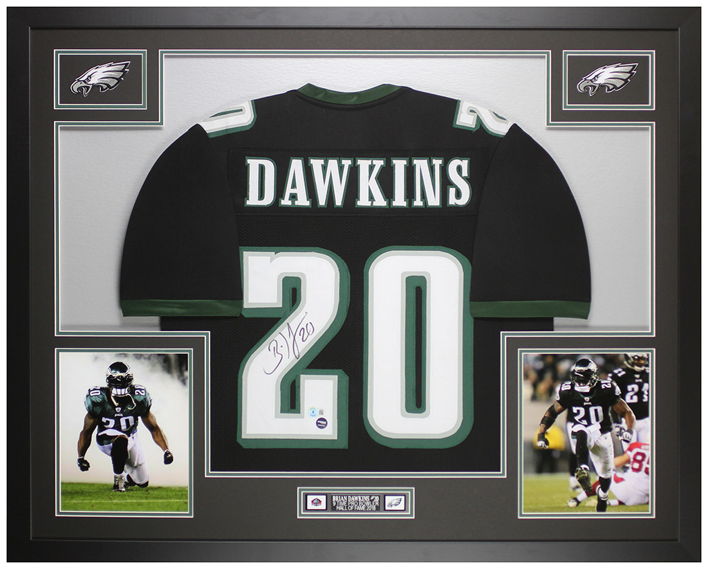 Brian Dawkins Autographed and Framed Philadelphia Eagles Jersey