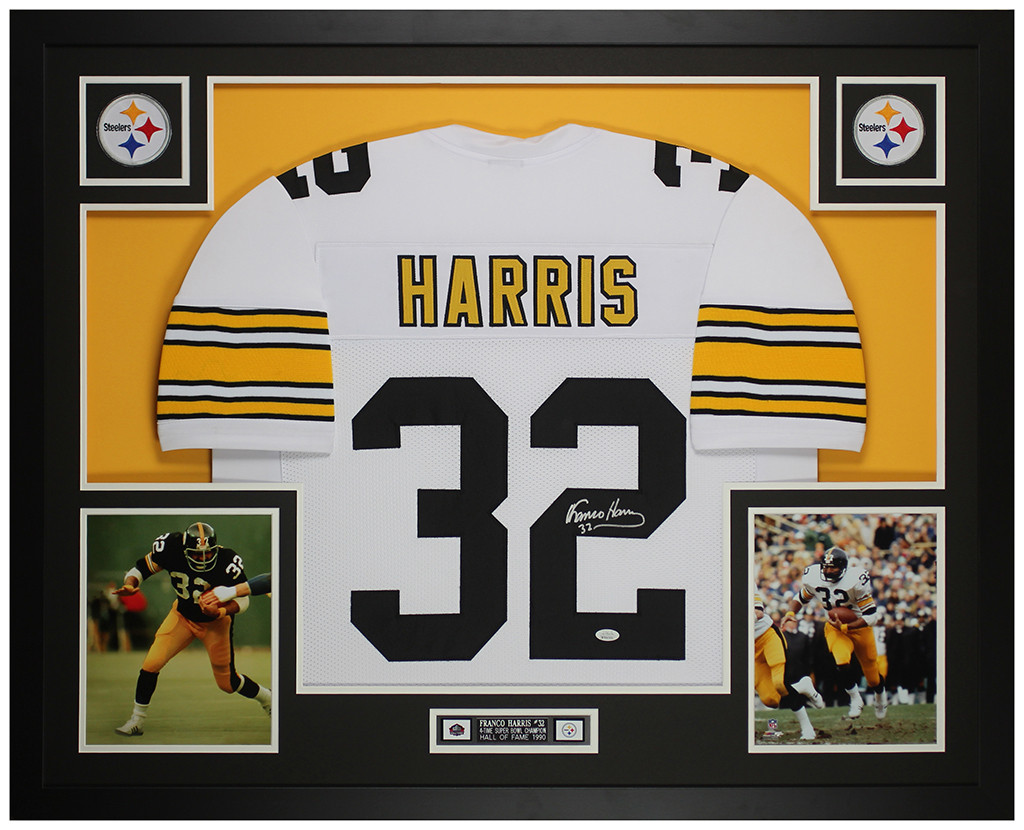 Franco Harris Autographed and Framed Pittsburgh Steelers Jersey