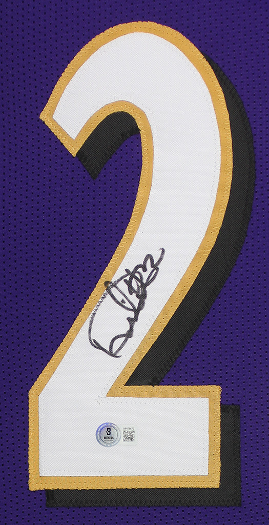 Derrick Henry Autographed and Framed Baltimore Ravens Jersey