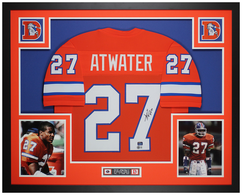 Steve Atwater Autographed and Framed Denver Broncos Jersey