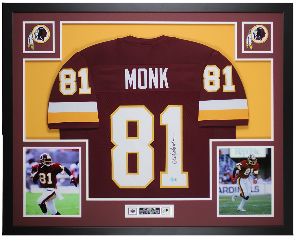 Art Monk Autographed and Framed Washington Redskins Jersey