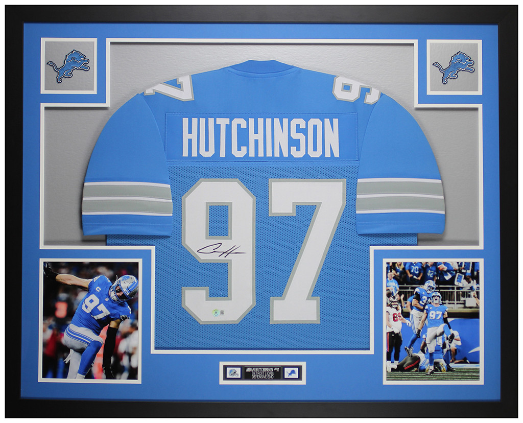 Aidan Hutchinson Autographed and Framed Detroit Lions Jersey