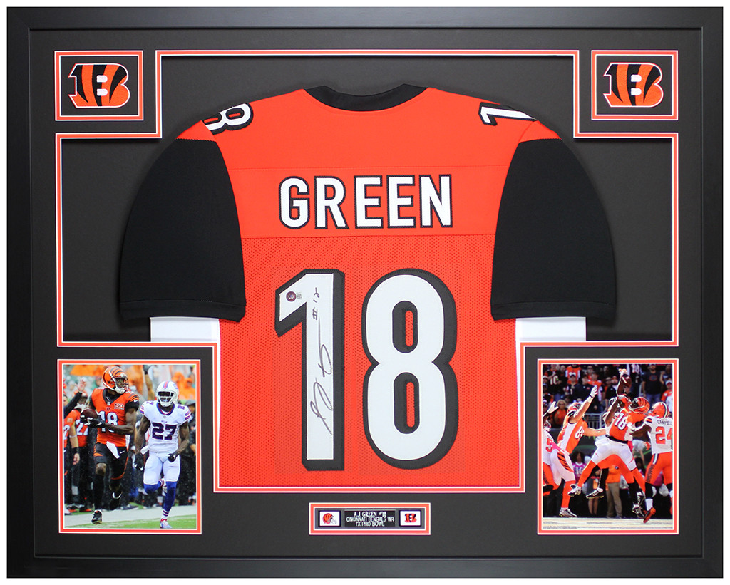 A. J. Green Autographed and Framed Cincinnati Bengals Jersey