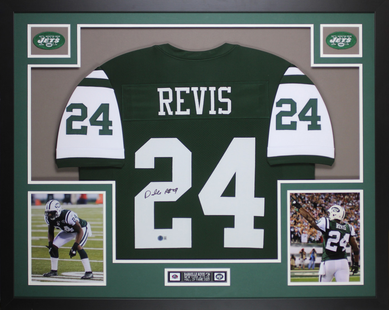 Darrelle Revis Autographed and Framed New York Jets Jersey