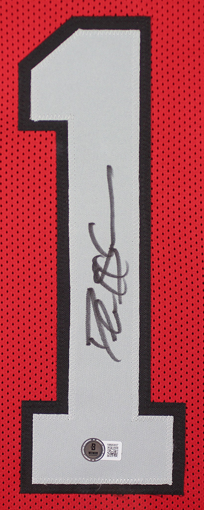 Deion Sanders Autographed and Framed Atlanta Falcons Jersey