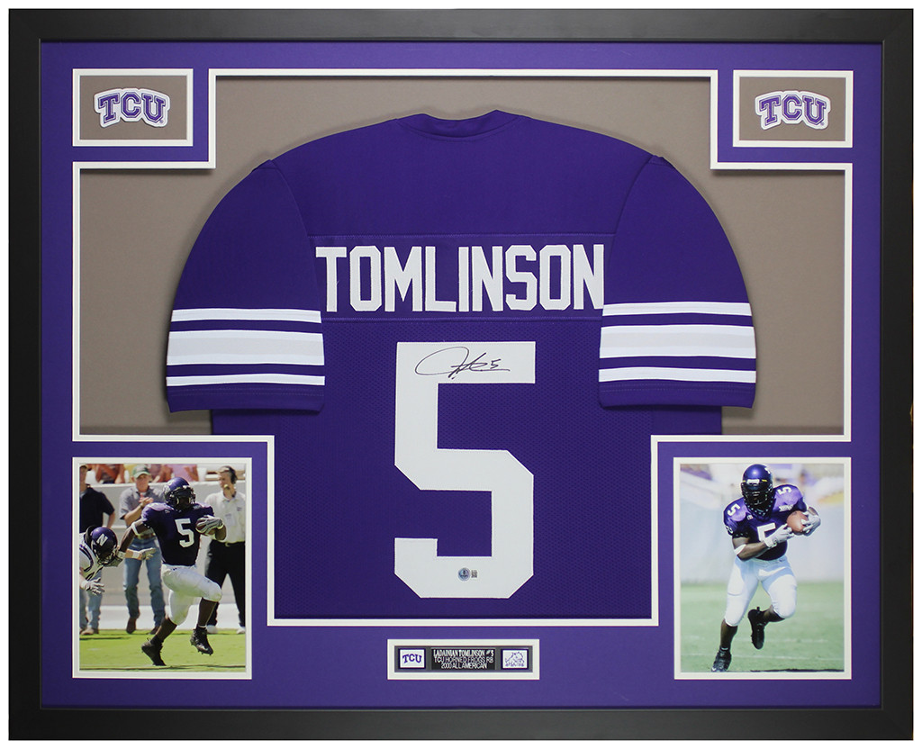 LaDainian Tomlinson Autographed and Framed TCU Horned Frogs Jersey
