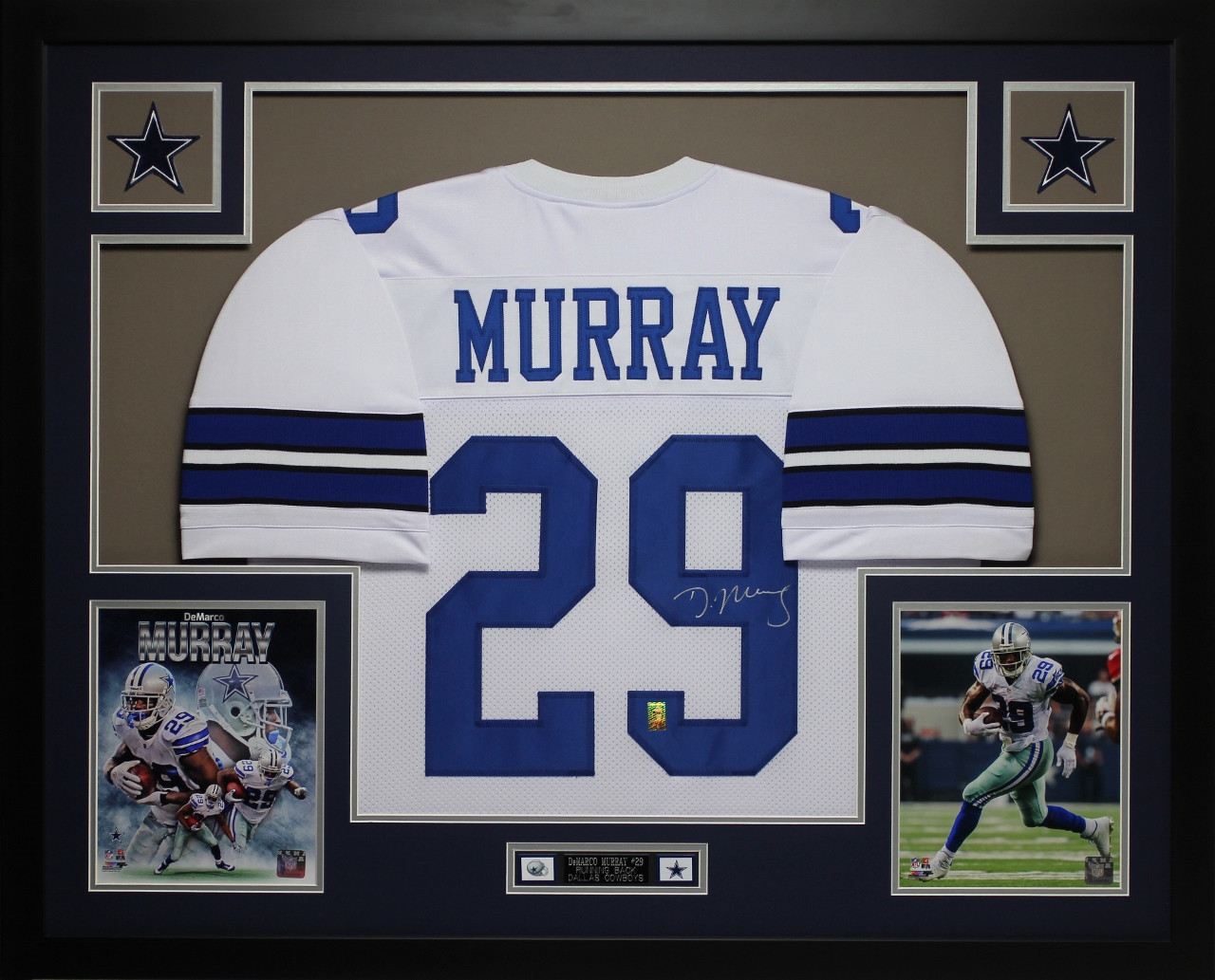 DeMarco Murray Autographed and Framed White Cowboys Jersey