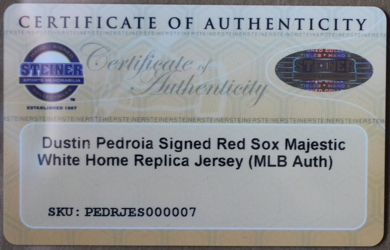 Dustin Pedroia Autographed and Framed White Boston Red Sox Jersey