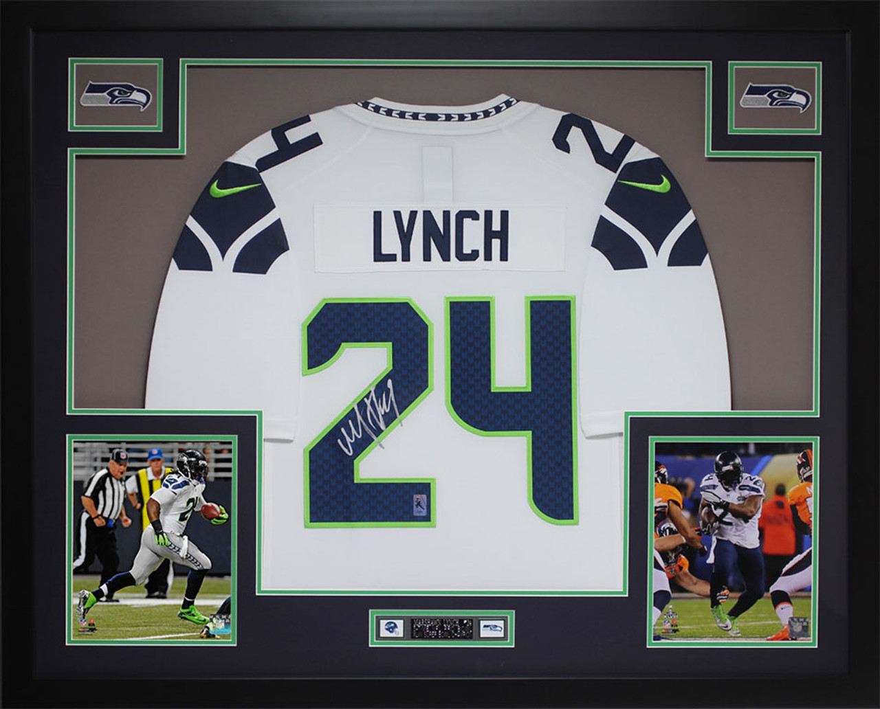 James Worthy Autographed and Framed Seattle Seahawks Jersey