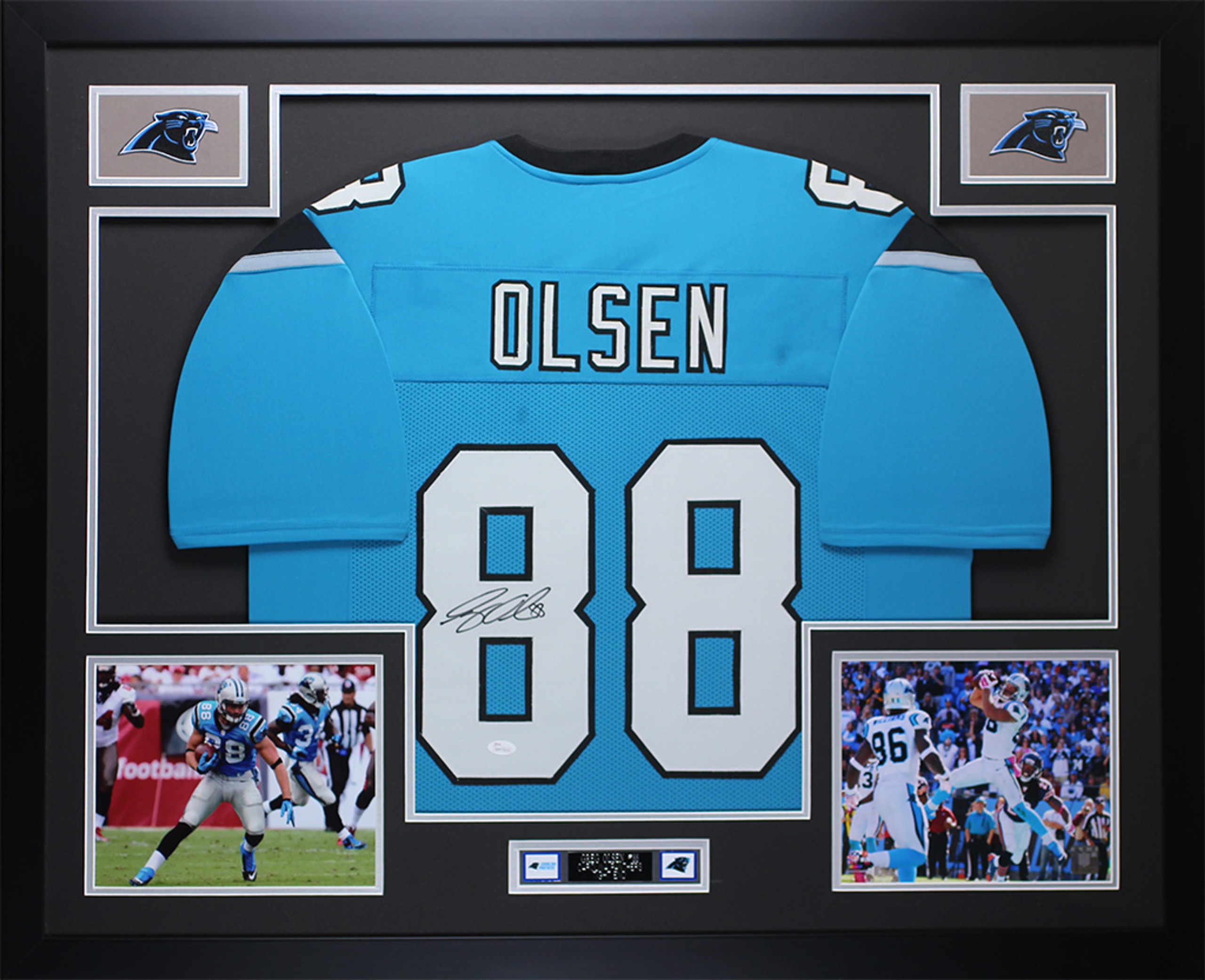 Greg Olsen Autographed Framed Jerseys