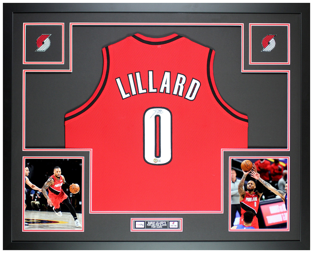 Damian Lillard Autographed Framed Jerseys